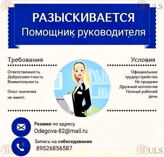 помощник руководителя по организационным вопросам