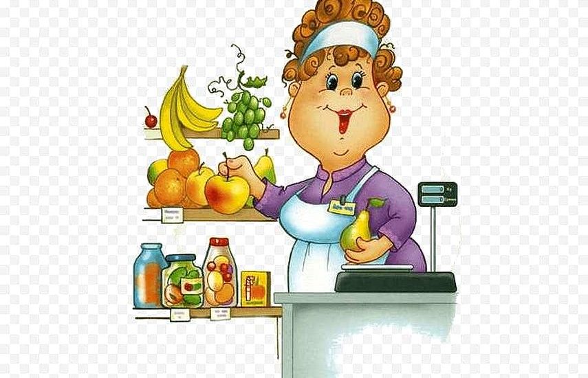 продавец в магазин продуктов